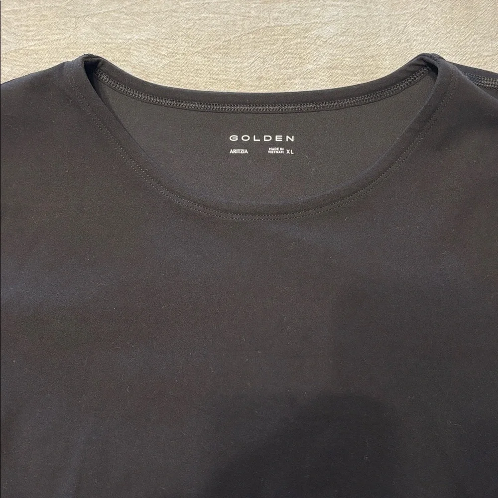 BNNW aritizia butter cropped black Tee - Picture 5 of 5